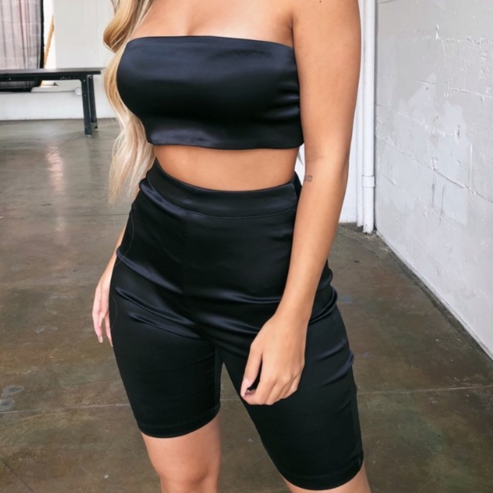 Two piece biker shorts set